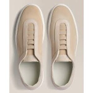 Good Man Brand Edge Sneakers Mens 12 Beige Suede Leather Slip On Made In Italy